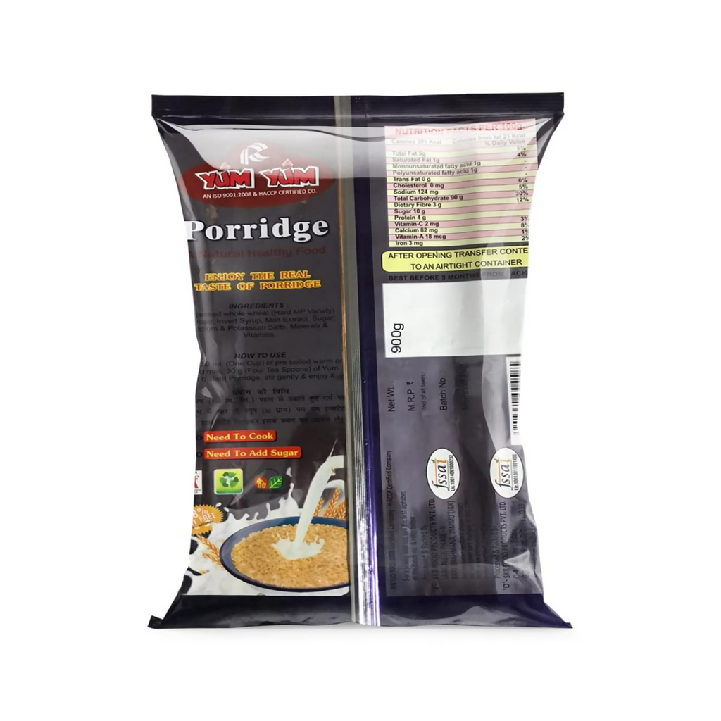 Yum Yum High Fiber Instant Roasted Porridge Honey Flavor - Distacart