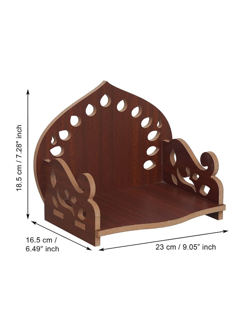 eCraftIndia Brown Decorative Wooden Pooja Temple