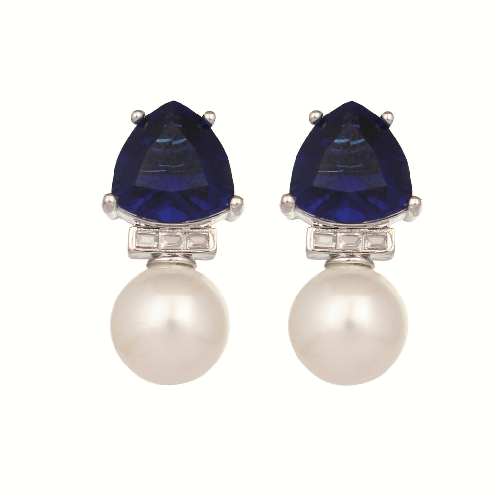 Nuyug Blue Stone Elegance Anti Tarnish Studs - Distacart