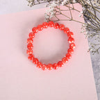 NVR Men & Women Red Marbel Crystal Elasticated Bracelet - Distacart
