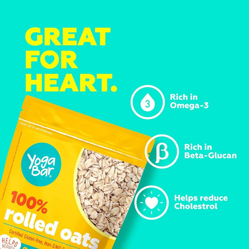 Yoga Bar 100% Rolled Plain Oats - Distacart