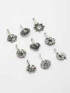 NVR Women's Set of 9 Silver-Plated German Silver Nose Pins