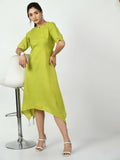 Myshka Women's Green A-Line Solid Kurta