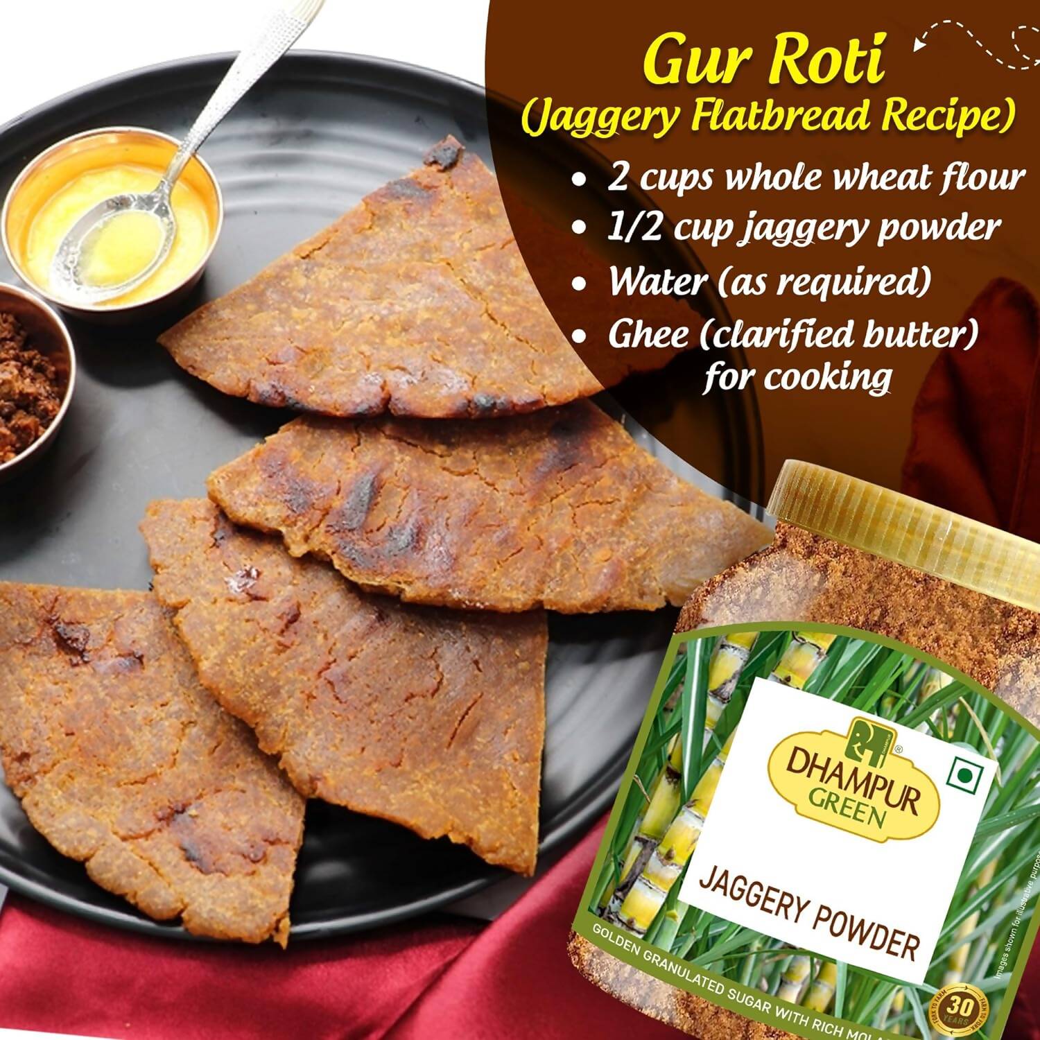 Dhampur Green Jaggery Powder - Distacart