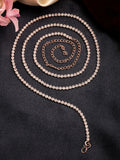 NVR Women's Rose Gold-Polished AD-Studded Kamarbandh Waist Chain