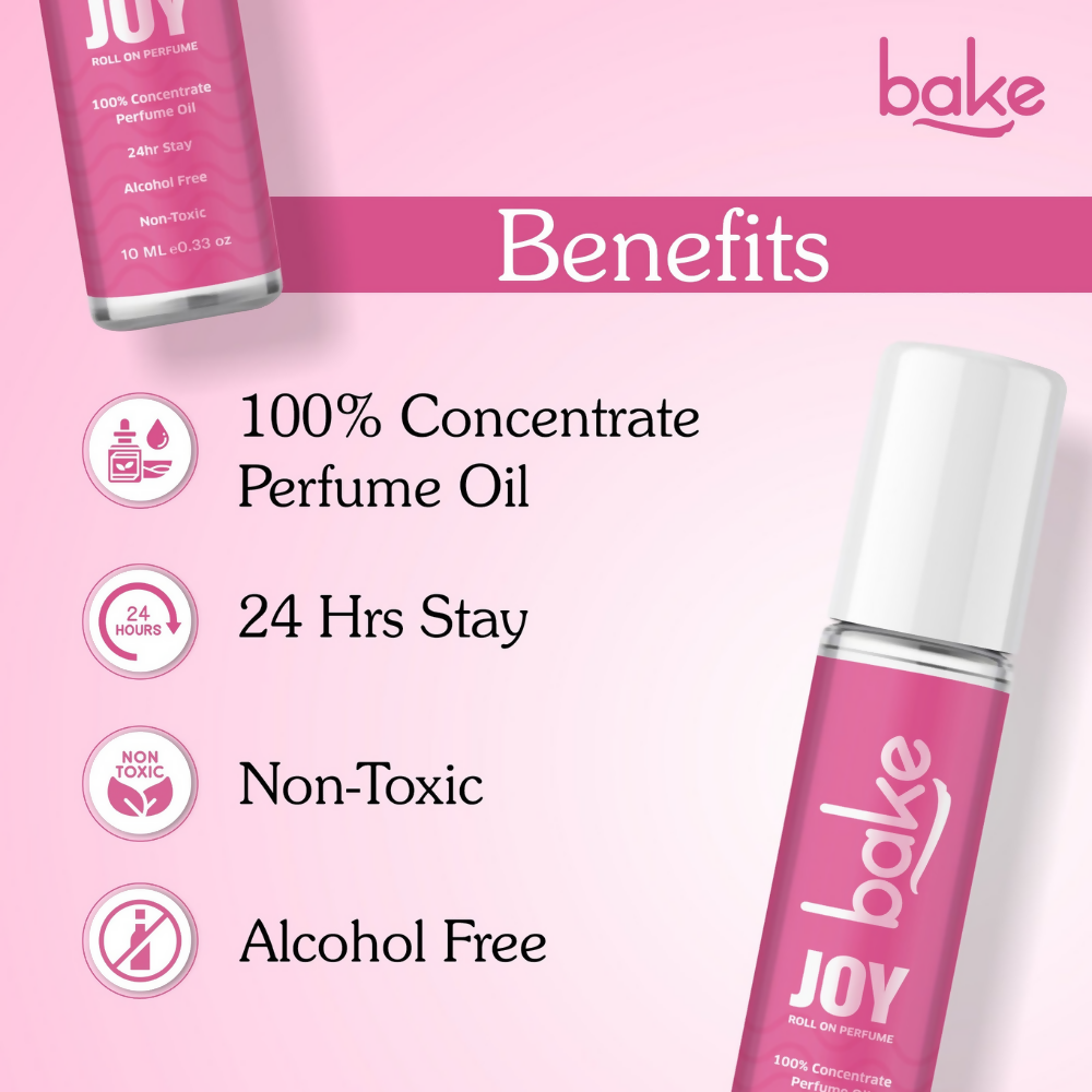 Bake Joy 100% Concentrated Perfume Oil Roll on Fragrance For Men & Women - Peony