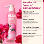PLIX The Plant Fix Hibiscus Frizz Control Hair Serum + Bond Repair Advanced Shampoo