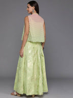 Ahalyaa Women's Traditional Wear Co-ods - Green - Distacart