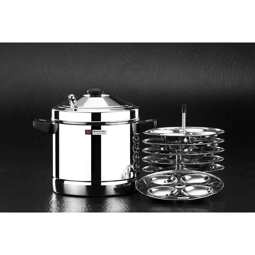 Butterfly Stainless Steel Idli Cooker, Idly Maker With 6 Plates