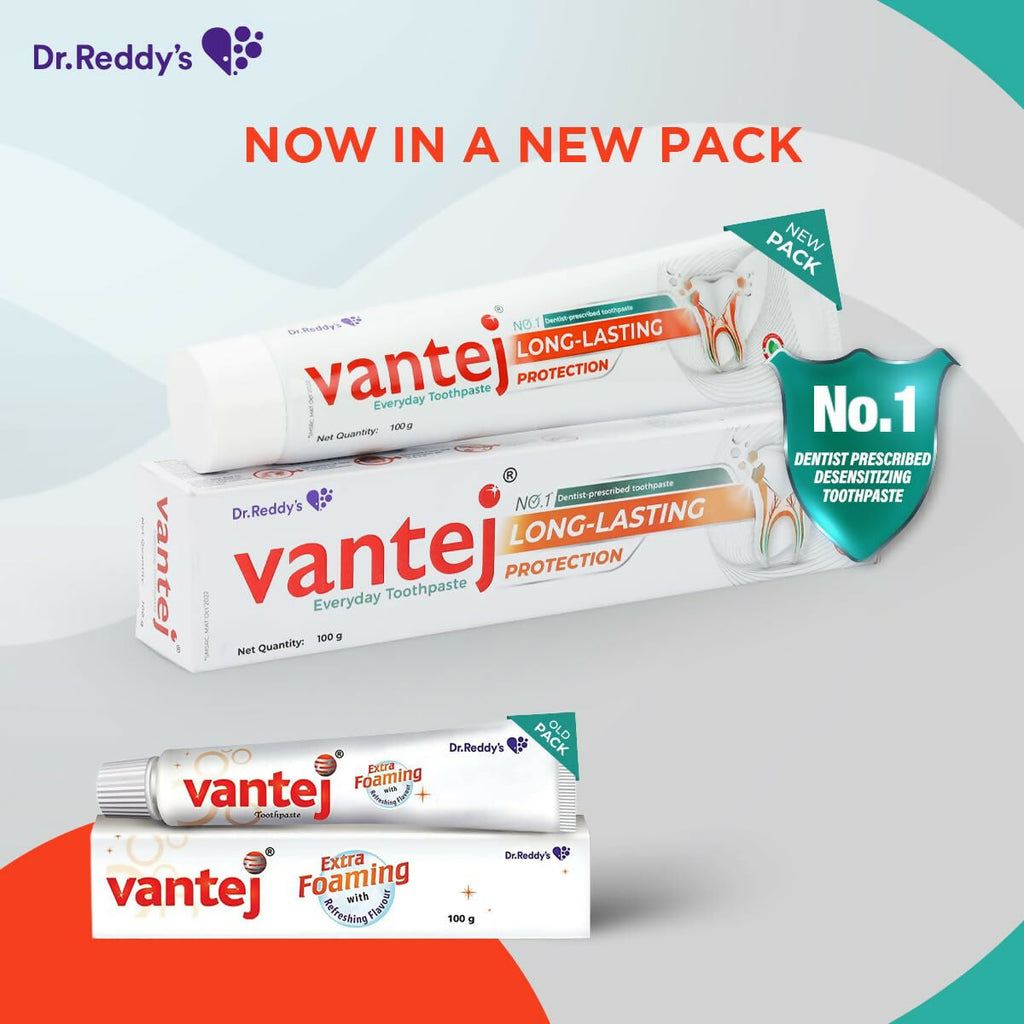 Vantej Sensitivity Protection Toothpaste, Gives Long Lasting Sensitivity Protection & Tooth Sensitivity Healing