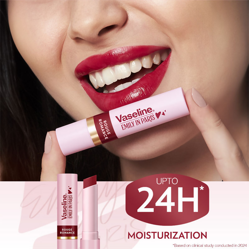 Vaseline Emily In Paris Tinted Lip Balm Stick - Rouge Romance - Distacart