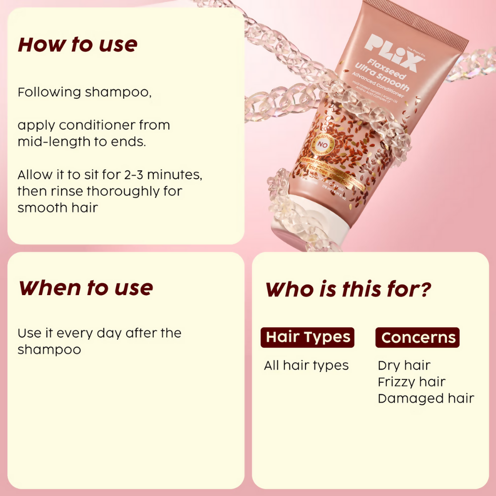 Plix The Plant Fix Flaxseed Ultrasmooth Advanced Conditioner