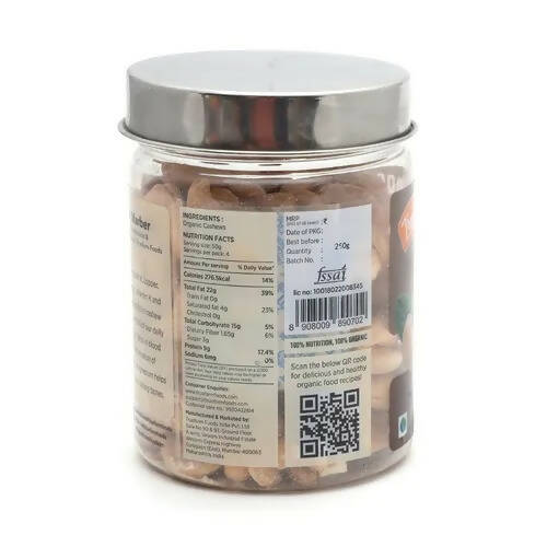 Truefarm Organic Roasted Cashews - Distacart