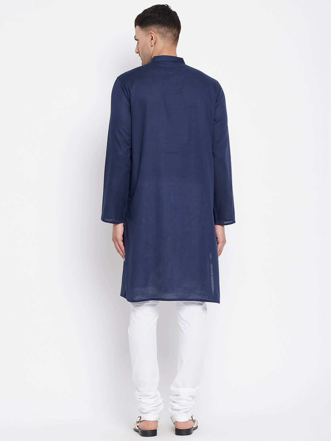 Even Apparels Blue Color Rayon Men's Kurta With Band Collar - Distacart
