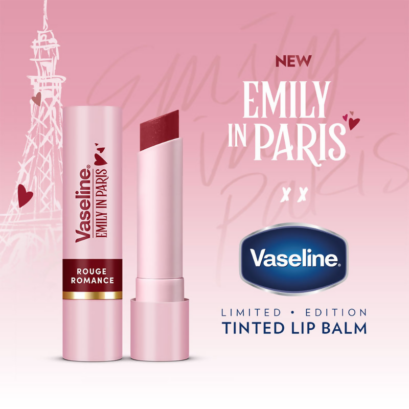 Vaseline Emily In Paris Tinted Lip Balm Stick - Rouge Romance - Distacart