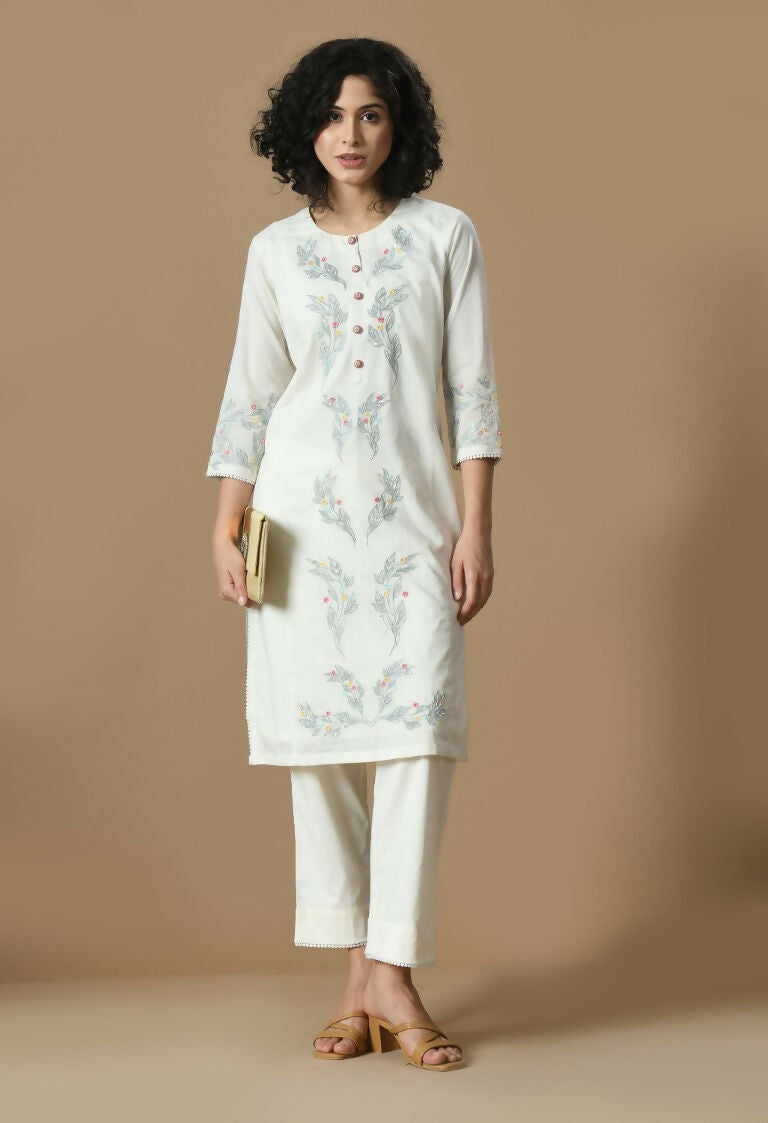 Joban Fashion White Cotton Kurta Set