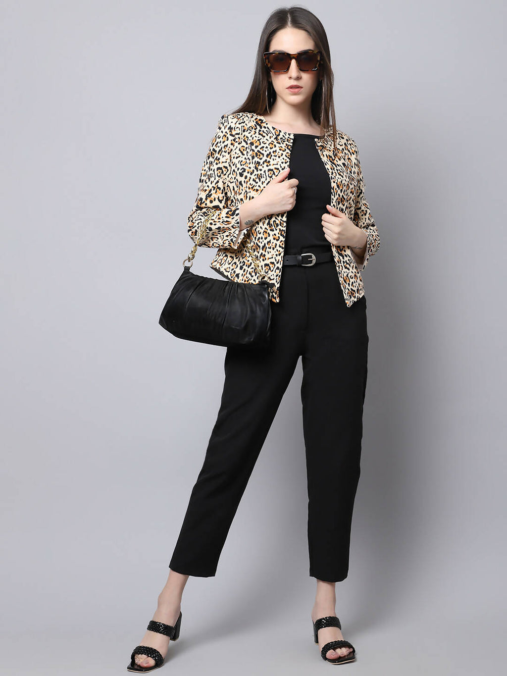 Even Apparels Multi 100% Viscose Open Front Statement Women's Jacket