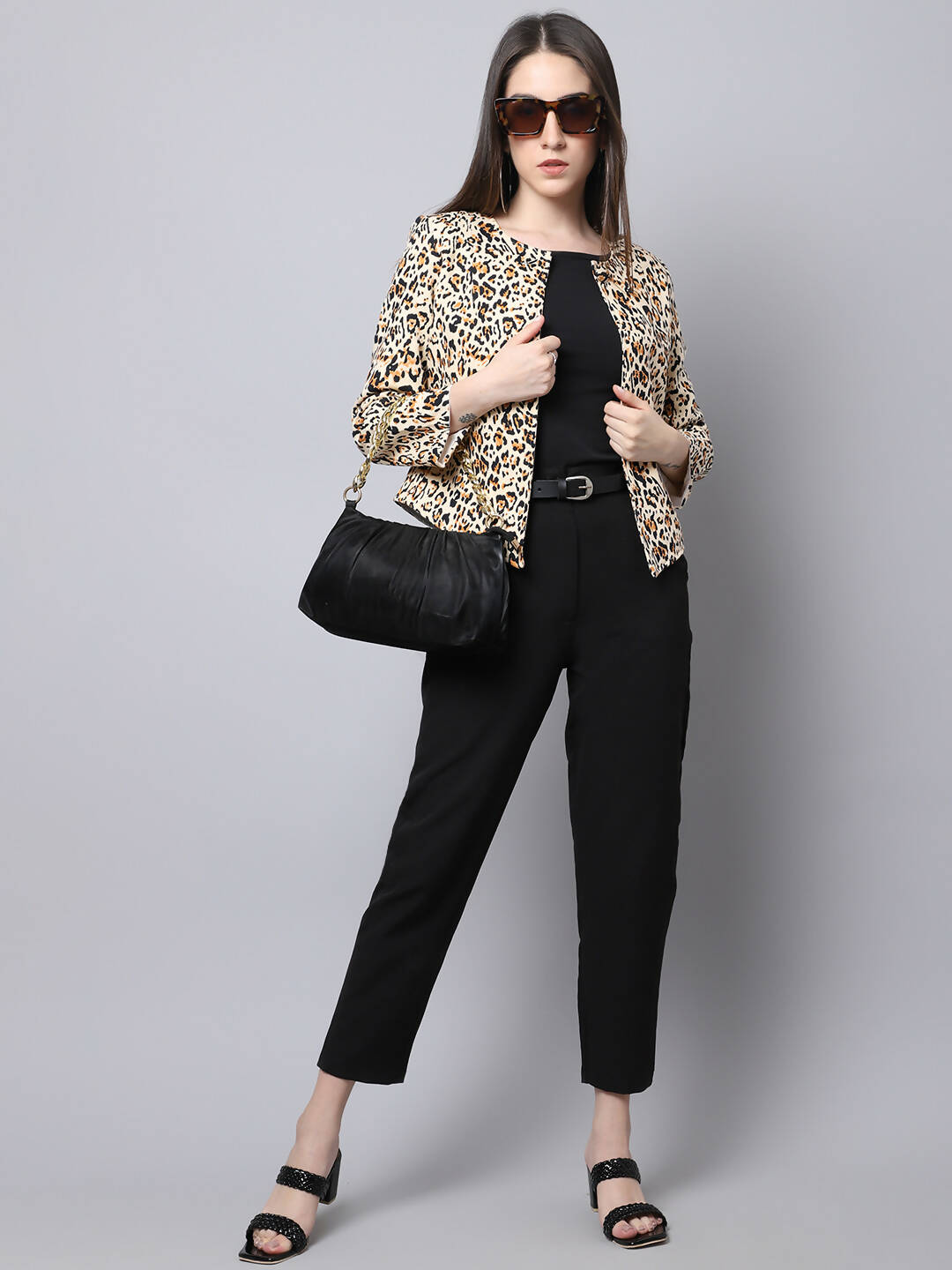 Even Apparels Multi 100% Viscose Open Front Statement Women's Jacket