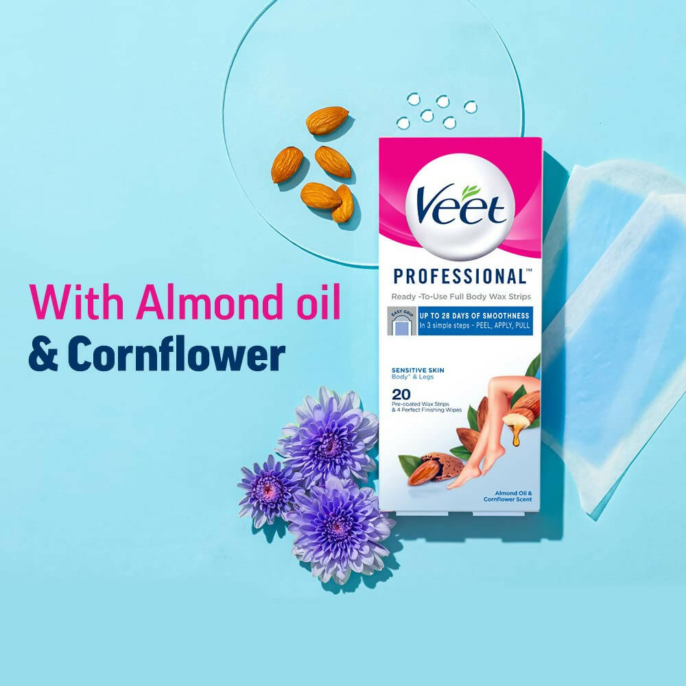 Veet Professional Waxing Strips for Women - Sensitive Skin - Distacart