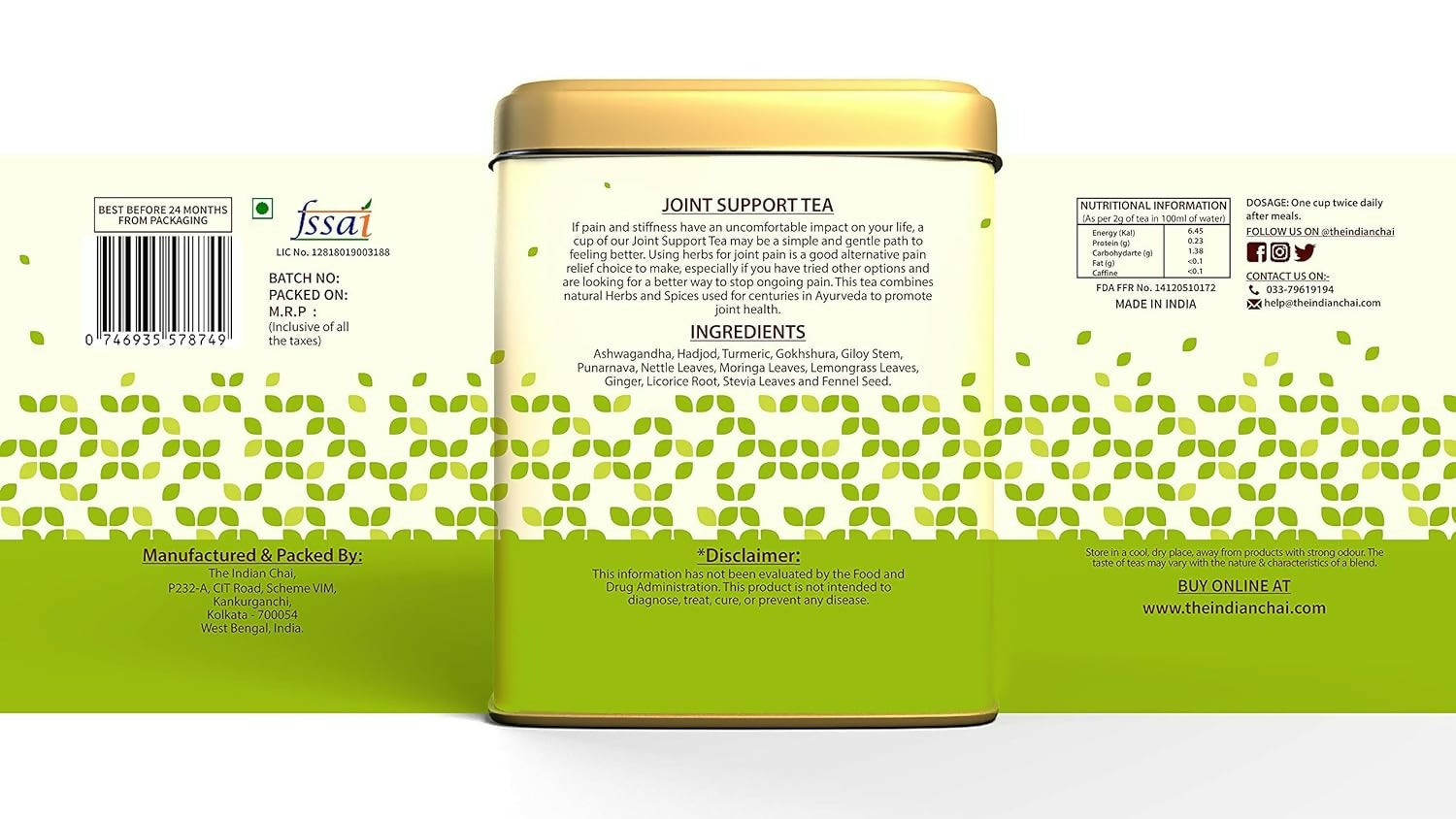 The Indian Chai - Joint Support Tea