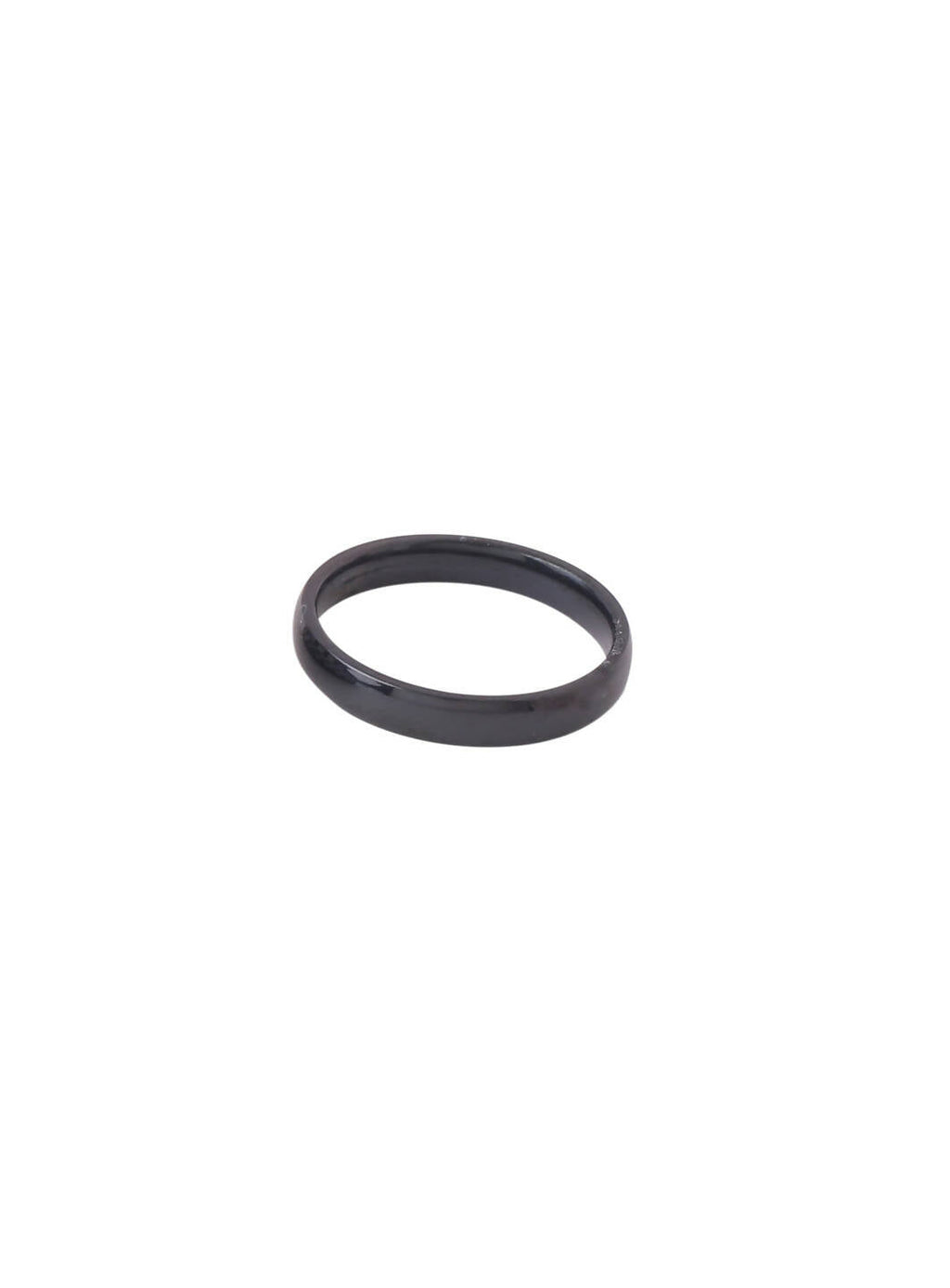 NVR Men's Black Stainless Steel Finger Ring