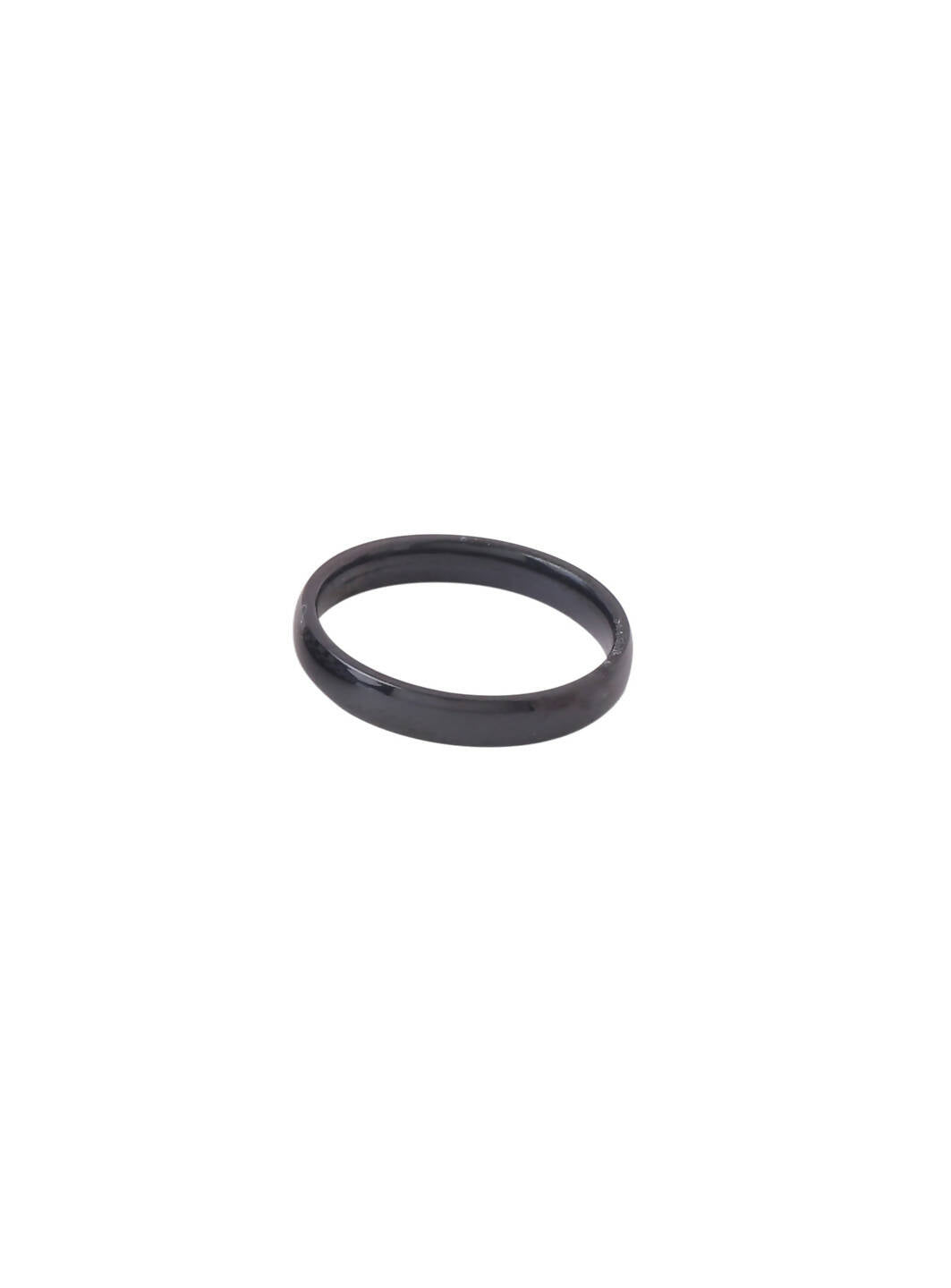 NVR Men's Black Stainless Steel Finger Ring