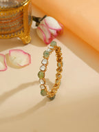 Ruby Raang 22k Gold Polished Kundan Bangle - Distacart