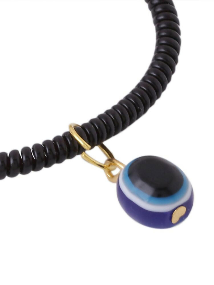 NVR Black Evil Eye Spring Ring Bracelet for Men & Women - Distacart