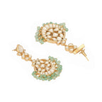 Nuyug 22K Gold Plated Regal Green Kundan Chandbali Earrings - Distacart