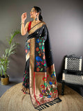 Joban Fashion Red Motifs Paithani Sarees