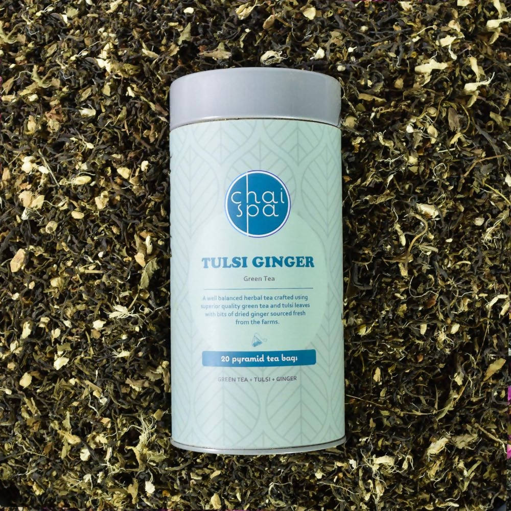 Chai Spa Tulsi Ginger Green Tea - Distacart