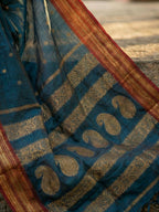 Shree Shyam Fashion Teal Cotton Saree - Distacart