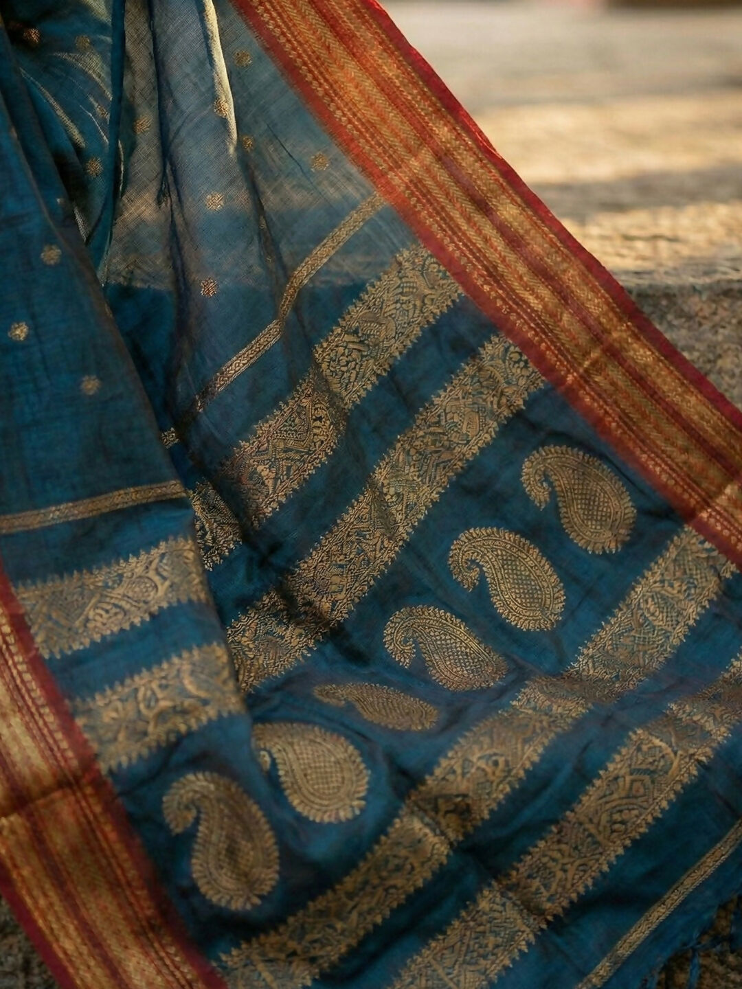 Shree Shyam Fashion Teal Cotton Saree - Distacart