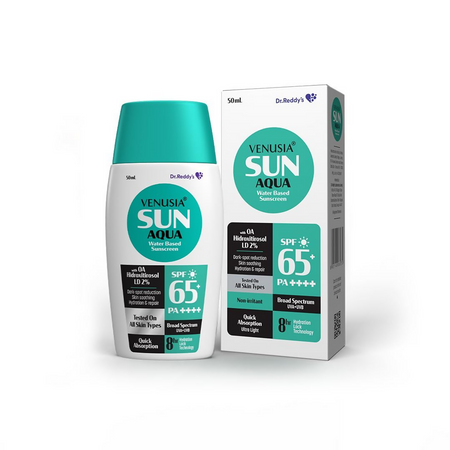 Dr. Reddy's Venusia Sun Aqua Water Based Sunscreen SPF 65 For Oily & Acne Skin