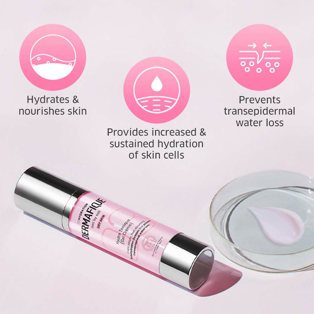 Dermafique Hydra Tonique Gel Creme With Shea Butter, Hydrating Moisturizer For Dry Skin