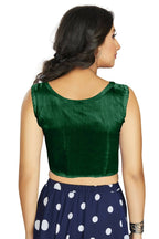 Aastha Fashion Women's Green Art Silk Designer Traditional Readymade Blouse