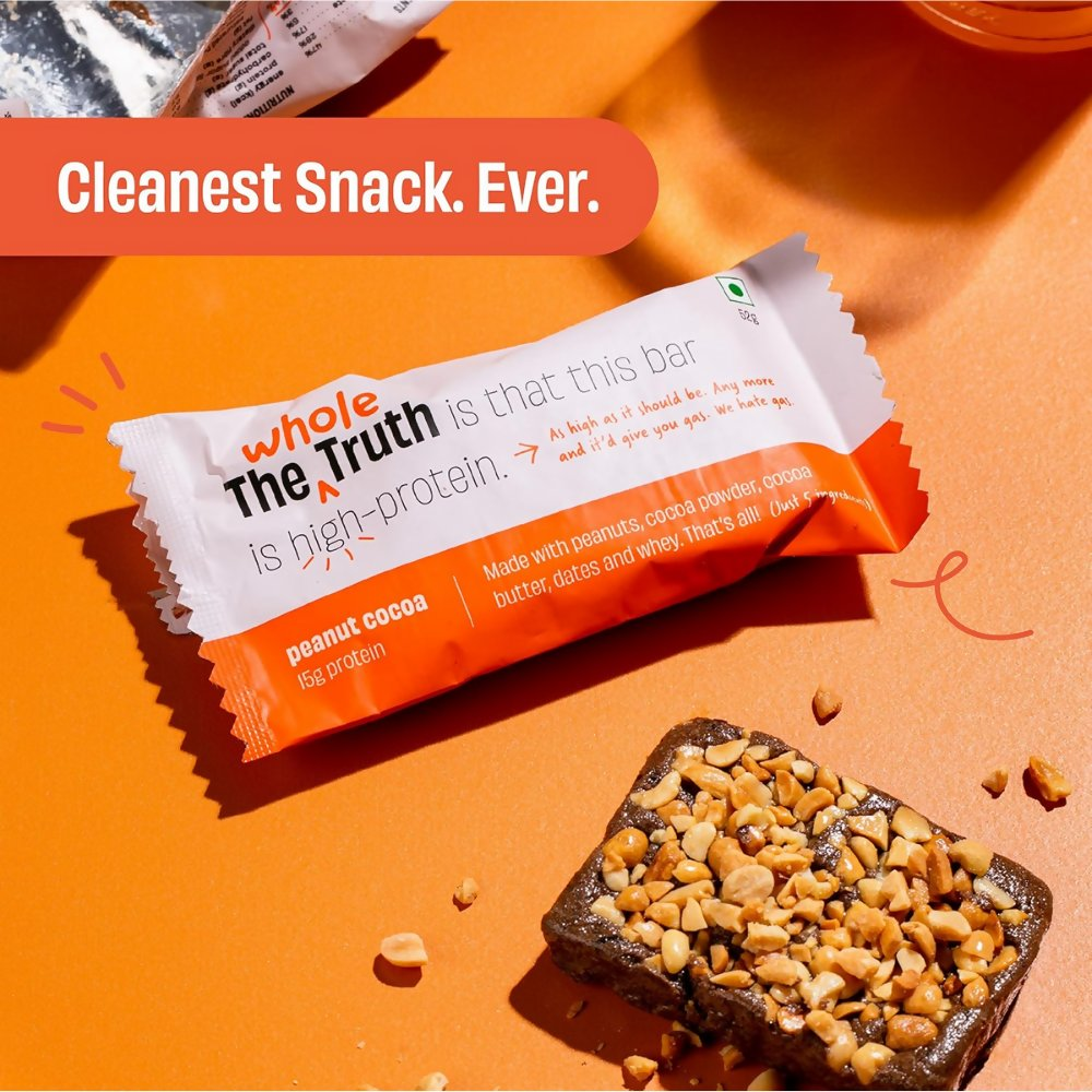The Whole Truth Protein Bars - Peanut Cocoa - Distacart