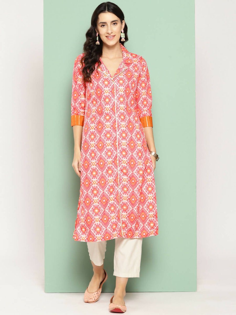 Ahalyaa Women's Traditional wear Kurta - Orange