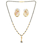 AanyaCentric Gold Plated Short Mangalsutra Set with Earrings - Distacart