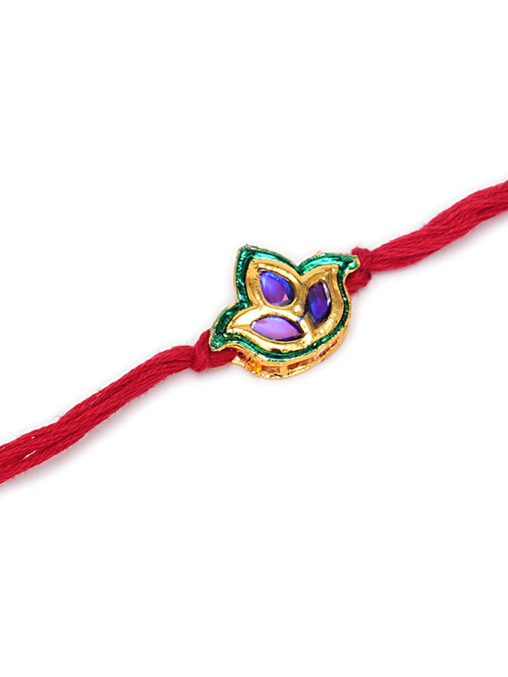 Designer kundan Rakhi - Ruby Raang - Distacart