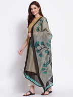 Myshka Women's Beautiful Multi Cotton Silk Printed Casual Dupatta