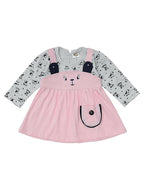 NammaBaby Baby Girl's A-Line Mini Frock Dress - Pink Grey