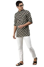 Janasya Men's Black Cotton Kurta - Distacart