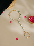 Ruby Raang Multi Pearl & Stone Haath Phool - Distacart