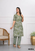 Festive Wear Ethnic Green chanderi Stitched Suit - Anbazaar