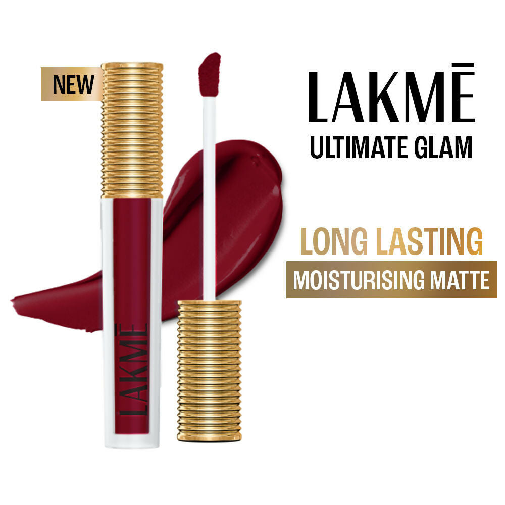 Lakme Ultimate Glam Matte Liquid Lipstick - Red Wine