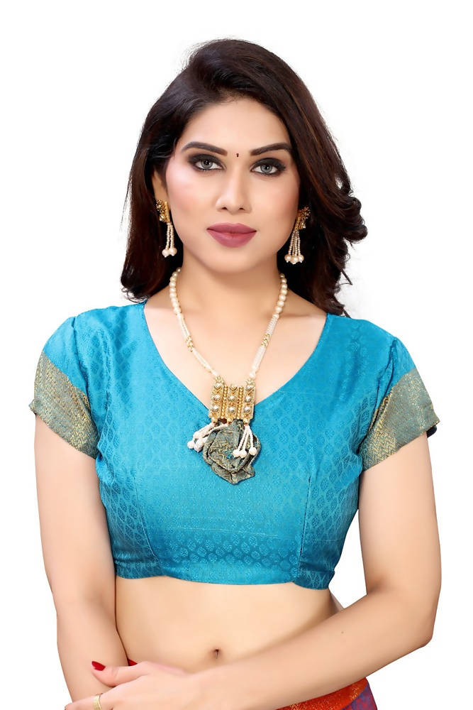 Vamika Banarasi Jacquard Weaving Rama Green Saree