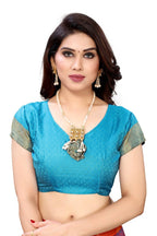 Vamika Banarasi Jacquard Weaving Rama Green Saree