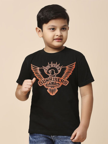 Fancode Kids Typography Printed Round Neck Sunrisers Hyderabad IPL T-Shirt