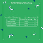 Laurik Perfomax Safed Musli, Ashwagandha, Gokhru Tablets | Supports Strength And Vitality - Distacart